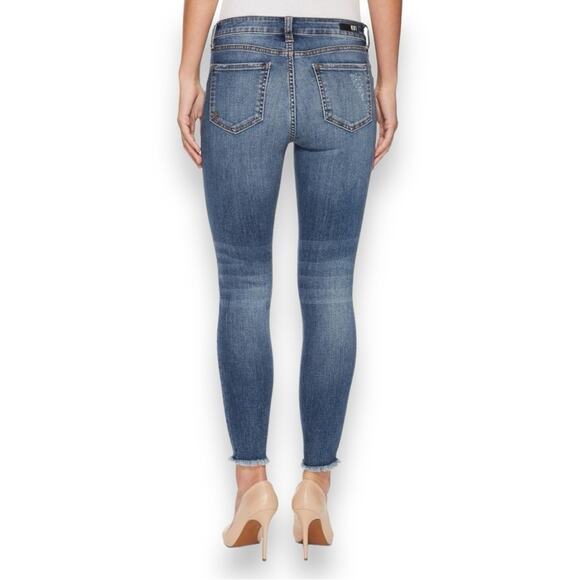 Kut - High Rise Fab Ab Ankle Skinny Jeans with Raw Hem - Picture 13 of 14